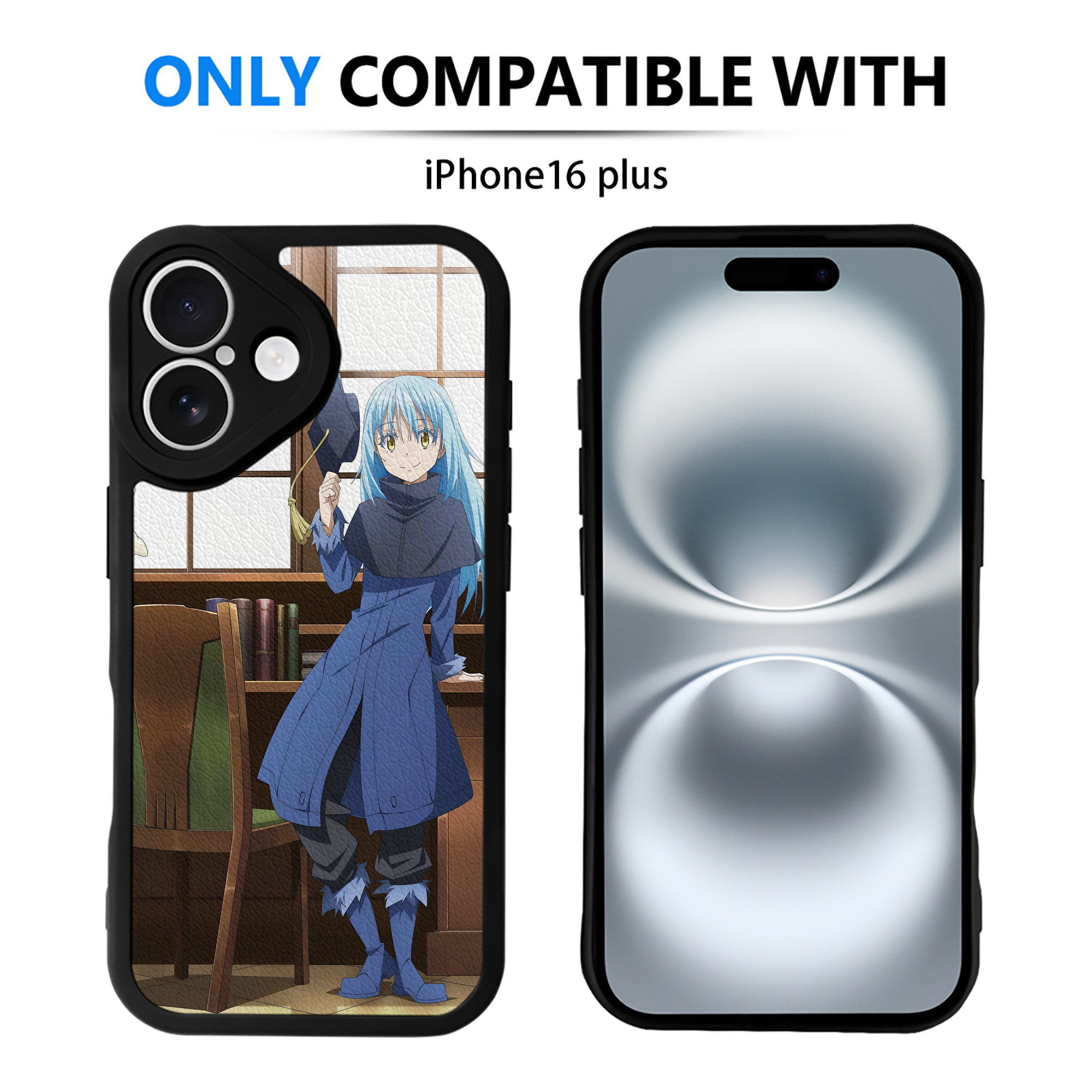 （画像用） 転スラ Regarding Reincarnated to Slime 【iPhone 16シリーズ対応】シリコンスマホケース（レザー調） 材質：シリコン